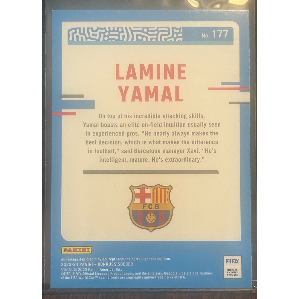 2023-24 Donruss Lamine Yamal Rated Rookie #177 FC Barcelona Spain RC - Picture 2 of 2